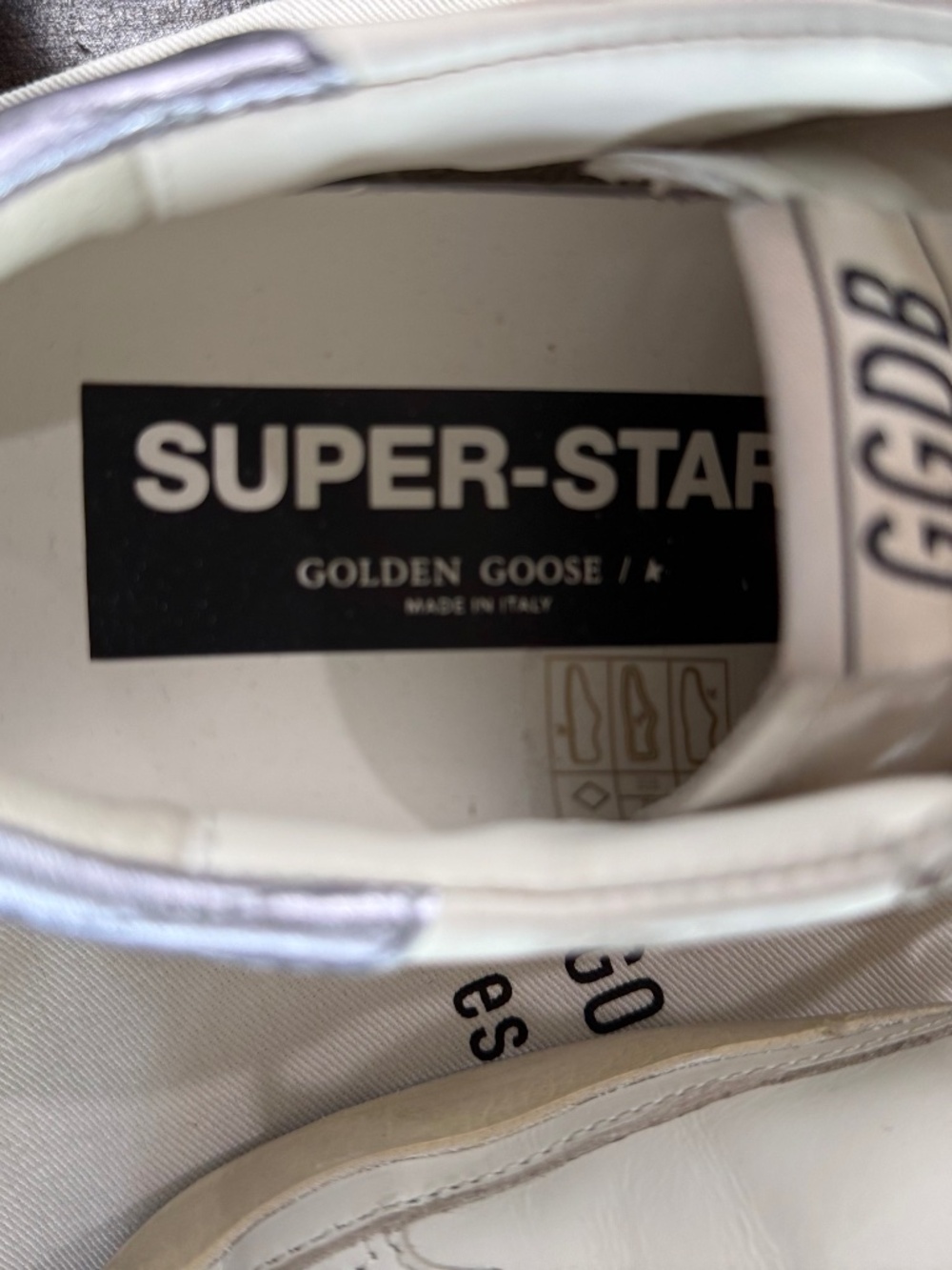 Golden Goose Superstar Glitter Star Leather Sneakers Size 36/US 6 plus dust bag - Picture 2 of 8